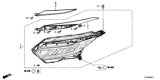 Diagram for 2021 Honda HR-V Headlight - 33100-T7A-A51