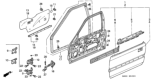 Diagram for 1993 Honda Accord Door Seal - 72366-SM4-003