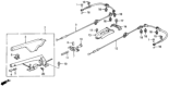 Diagram for 1991 Honda Prelude Parking Brake Cable - 47510-SF1-003