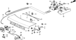 Diagram for 1989 Honda Accord Trunk Latch - 74850-SG7-003