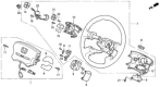 Diagram for 1996 Honda Prelude Steering Wheel - 78510-SS0-L61ZA