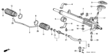 Diagram for 1998 Honda Civic Rack And Pinion - 53601-S04-A53