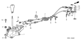 Diagram for 2002 Honda Civic Automatic Transmission Shift Levers - 54100-S5A-003