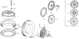 Diagram for Honda CRX Spare Wheel - 42700-SB2-972