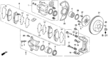 Diagram for 1994 Honda Prelude Brake Pad Set - 45022-SS0-000