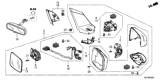 Diagram for 2012 Honda CR-Z Mirror Cover - 76205-SZT-G01ZD