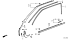 Diagram for 1987 Honda Accord Door Seal - 72315-SE0-003ZE