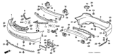 Diagram for 2007 Honda Civic Bumper - 04711-SNE-A90ZZ