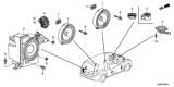 Diagram for 2014 Honda Odyssey Car Speakers - 39120-TK8-A21