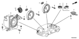 Diagram for 2017 Honda Odyssey Car Speakers - 39120-TK8-A21