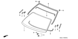 Diagram for 1996 Honda Civic Windshield - 73111-S04-A00
