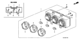 Diagram for 2009 Honda Element Blower Control Switches - 79600-SCV-A02ZE