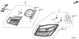 Diagram for Honda Tail Light - 33550-T2A-A21