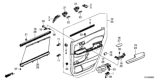 Diagram for 2017 Honda Ridgeline Power Window Switch - 35770-TG7-A01