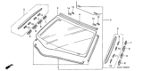 Diagram for 2004 Honda Civic Windshield - 73111-S5A-A01