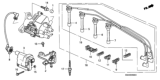 Diagram for 1994 Honda Prelude Spark Plug Wire - 32723-PT3-A00