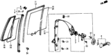 Diagram for 1987 Honda Civic Window Regulator - 76310-SB6-013