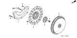 Diagram for 2004 Honda Civic Flywheel - 26251-P2A-900