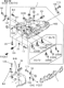 Diagram for 1995 Honda Passport Intake Manifold - 8-97070-556-4