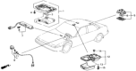 Diagram for 1988 Honda Prelude Dome Light - 34260-SE3-003