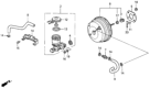 Diagram for Honda Del Sol Brake Booster Vacuum Hose - 46405-SR3-A20