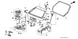 Diagram for Honda Accord Tailgate Lock Actuator Motor - 74800-SV5-A01