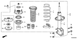 OREDY Front Left & Right Loaded Struts For 2008-2010 Honda Odyssey - Complete Coil Spring Assembly - Pair