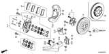 Diagram for 2017 Honda Civic Brake Pad Set - 45022-TGH-A02