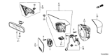 Diagram for 2014 Honda Accord Car Mirror - 76203-T2F-A01