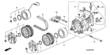 Diagram for Honda S2000 A/C Compressor - 38810-PCX-016