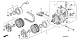 Diagram for 2000 Honda S2000 A/C Compressor - 38810-PCX-016