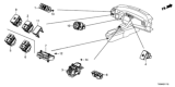 Diagram for 2021 Honda Insight Dimmer Switch - 35155-TXM-A01