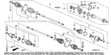 Diagram for 2001 Honda Accord Axle Shaft - 44500-S87-A00