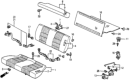 Diagram for 1984 Honda Prelude Seat Belt - 786A5-SA5-672ZF