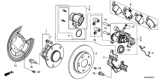 Diagram for 2017 Honda Civic Brake Pad Set - 43022-TBA-A02