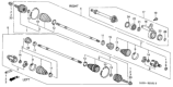 Diagram for 2000 Honda CR-V Axle Shaft - 44305-S10-C00