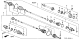 Diagram for 1999 Honda CR-V Axle Shaft - 44305-S10-C00