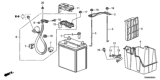 Diagram for 2014 Honda Insight Battery Cable - 32600-TM8-A00