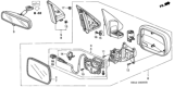 Diagram for 2005 Honda CR-V Mirror Cover - 76201-SCA-G01