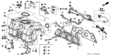 Diagram for 2001 Honda Civic Intake Manifold Gasket - 17055-PLC-004