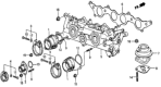 Diagram for Honda Prelude Intake Manifold Gasket - 17105-PC6-000