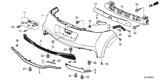 Diagram for Honda CR-Z Bumper - 04715-SZT-A70ZZ