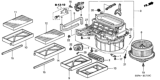 Diagram for 2009 Honda Element Blend Door Actuator - 79350-S5D-A01