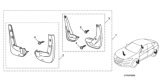 Diagram for Honda Crosstour Mud Flaps - 08P00-TP6-100