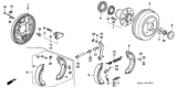 Diagram for Honda Del Sol Brake Shoe Set - 43153-S04-A01