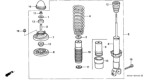 Diagram for 1996 Honda Del Sol Shock Absorber - 52611-SR3-A02