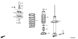 Diagram for Honda Accord Hybrid Shock Absorber - 52611-T3W-A12