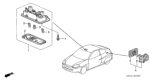 Diagram for 2004 Honda Insight Dome Light - 34250-SZ3-003ZN