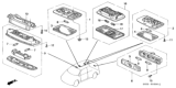 Diagram for 1997 Honda Odyssey Dome Light - 34260-SX0-003ZA