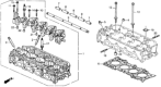 Diagram for 1993 Honda Accord Cylinder Head - 12100-PT3-A01